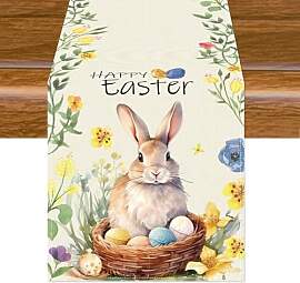 Aitsite Tischläufer Ostern, Kaninchen Osterei