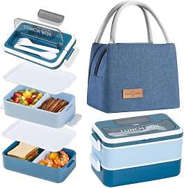 Aiuuee Brotdose Erwachsene Kinder, 1600ml Lunchbox 