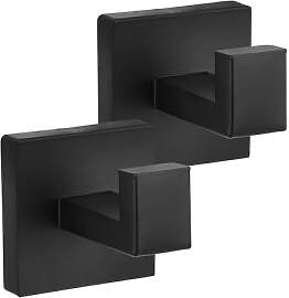 AIWMQYYF Quadratischer Schwarzer Türhaken, 2