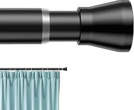 AIZESI Gardinenstange ohne Bohren 113-197cm