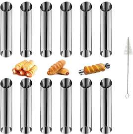 AIZHAZHA Cannoli Formen, 12 Stück Edelstahl