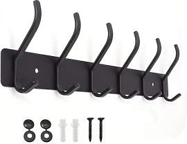 AJLTPA Hakenleiste Kleiderhaken Wand mit 6 Haken,