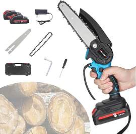 Akku Kettensäge, 6 Zoll Tragbare Mini Kettensäge 