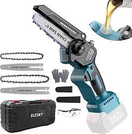 Akku Kettensäge Mini 6 Zoll mit 8 Zoll Set,