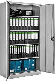 Aktenschrank Blain mit 5 Böden 40x80x180cm - grau