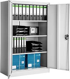 Aktenschrank mit 4 Böden 140x90x40cm - grau