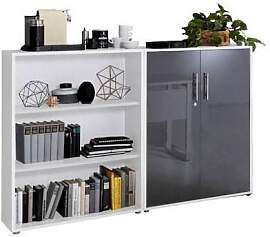 Aktenschrank Office Edition Sw Set 1 niedrig