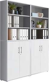 Aktenschrank Office Edition Sw Set 11 Grau/Weiß