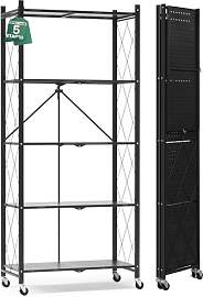 ALANNG Klappregal mit Rädern - Standregal mit 5