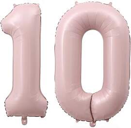 Alaoo Luftballon 10 Geburtstag Zahl, 40 Zoll Rosa