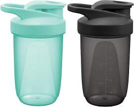 Alaoo Protein Shaker, 2 Stück 400ml Proteinshaker 