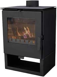 ALAZ K5S Kaminofen 6 kW – Schwarz | Holzofen mit 