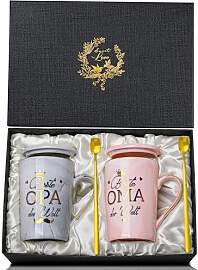 ALBISS Opa Geschenk Set Oma Opa 400ml Geschenk