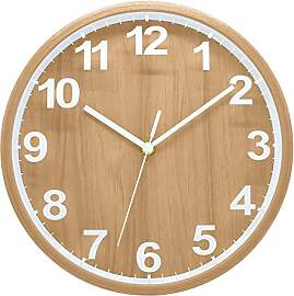 ALEENFOON 10 Zoll Holz Uhr Modern Leise Wanduhren