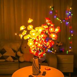 ALEENFOON 2 Stück LED Orchidee Lichterbaum