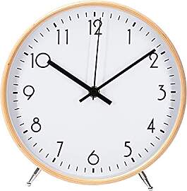 ALEENFOON 8.6 Zoll Holz Uhr Modern Leise Wanduhren 