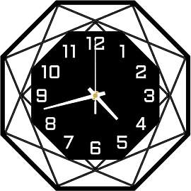 ALEENFOON Metall Wanduhr Modern Ohne