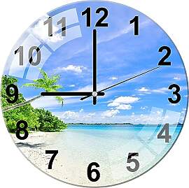 ALEENFOON Wanduhr aus Glas 30cm Lautlos Nicht