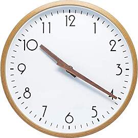 ALEENFOON Wanduhr aus Holz, 10 Zoll, leise, für