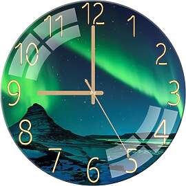 ALEENFOON Wanduhr Glas 30cm Leise Ohne Tickende