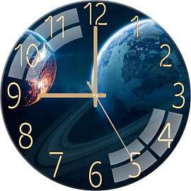 ALEENFOON Wanduhr Glas 30cm Leise Ohne Tickende