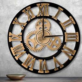 ALEENFOON Wanduhr Groß Ohne Tickgeräusche 58cm