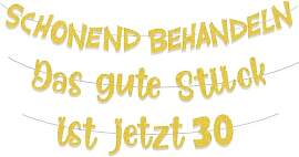 ALEGRE® 30 Geburtstag Deko Girlande Gold,