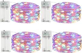 ALEGRE 4 Stk Led Lichterkette Batterie mit Timer,