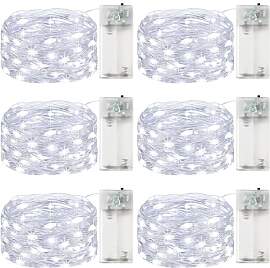 ALEGRE 6 Stk Led Lichterkette Batterie mit Timer,