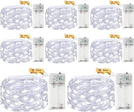 ALEGRE 8 Stk Led Lichterkette Batterie mit Timer,
