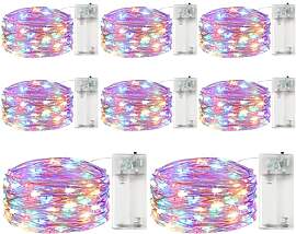 ALEGRE 8 Stk Led Lichterkette Batterie mit Timer,