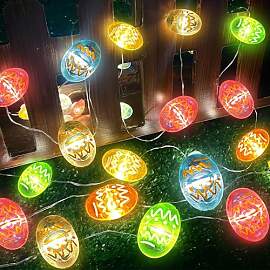ALEGRE® Ostereier Lichterkette Ostern, 2M 20 LED
