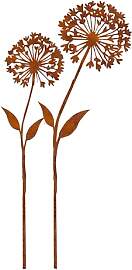 ALEMIN Rost Pusteblume Gartenstecker,