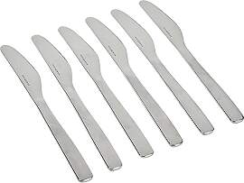 Alessi AJM22/6M Dessertmesser 6 St., Silber