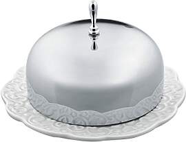 Alessi MW16 Dressed Butterdose rund aus Porzellan