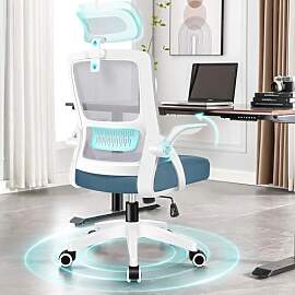 ALFORDSON Bürostuhl, Sessel mit Kopfstütze,