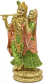 alikiki Hinduistisches Idol Radha Krishna Statue