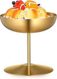 Alipis Edelstahl Eisschale Mit Hohem Fuß, Goldene 