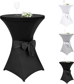 Alishomtll 1er Set Stehtisch Hussen mit Schleife,