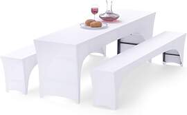 Alishomtll 3er-Set Elastisch Biertischhussen,