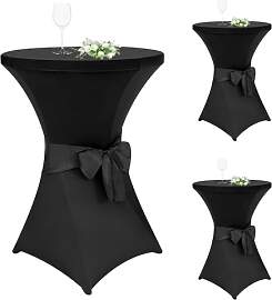 Alishomtll 3er Set Stehtisch Hussen mit Schleife,