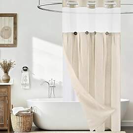 Alishomtll Duschvorhang 120x205cm, Beige