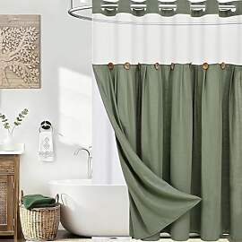 Alishomtll Duschvorhang 180x205cm, Grün