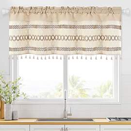 Alishomtll Scheibengardinen Beige, Modern Kurz
