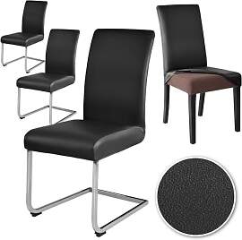 Alishomtll Stretch PU Stuhlhussen 4er Set