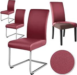 Alishomtll Stretch PU Stuhlhussen 4er Set