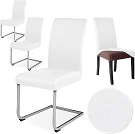 Alishomtll Stretch PU Stuhlhussen 4er Set
