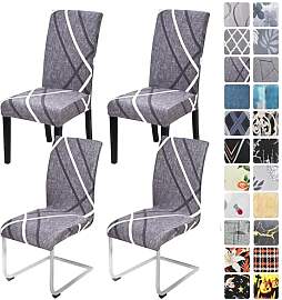 Alishomtll Stretch Stuhlhussen 4er/6er Set Grau