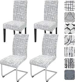 Alishomtll Stretch Stuhlhussen 4er Set Jacquard