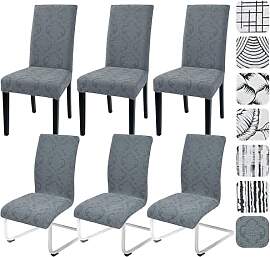 Alishomtll Stretch Stuhlhussen 6er Set Jacquard